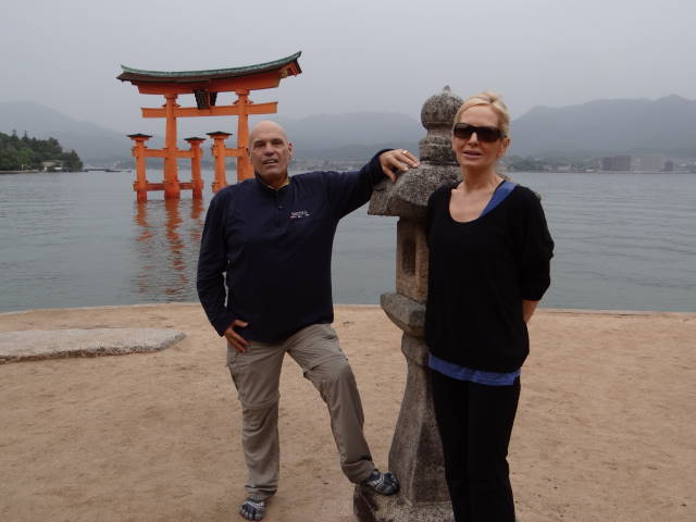 Ken and Linda Baxter, founders of Green Global, in Japan after visiting Nagasaki and Hiroshima.
